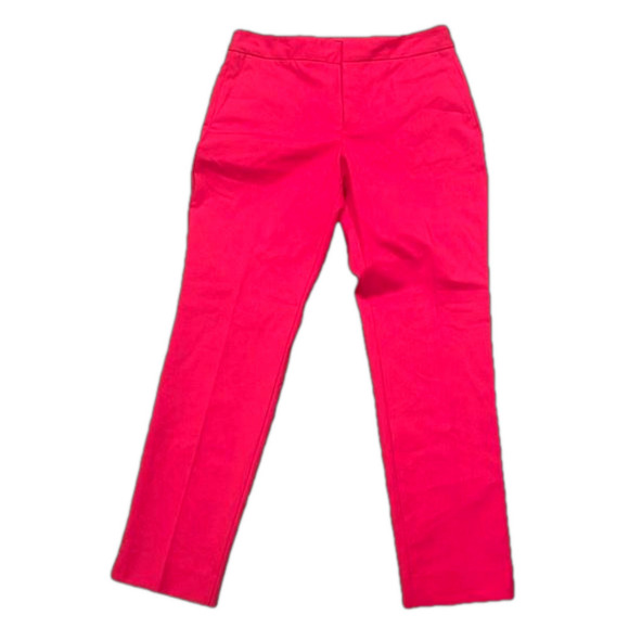 Zara Sz 2 Fuchsia pink flat  front ankle pants with pockets - Picture 1 of 10